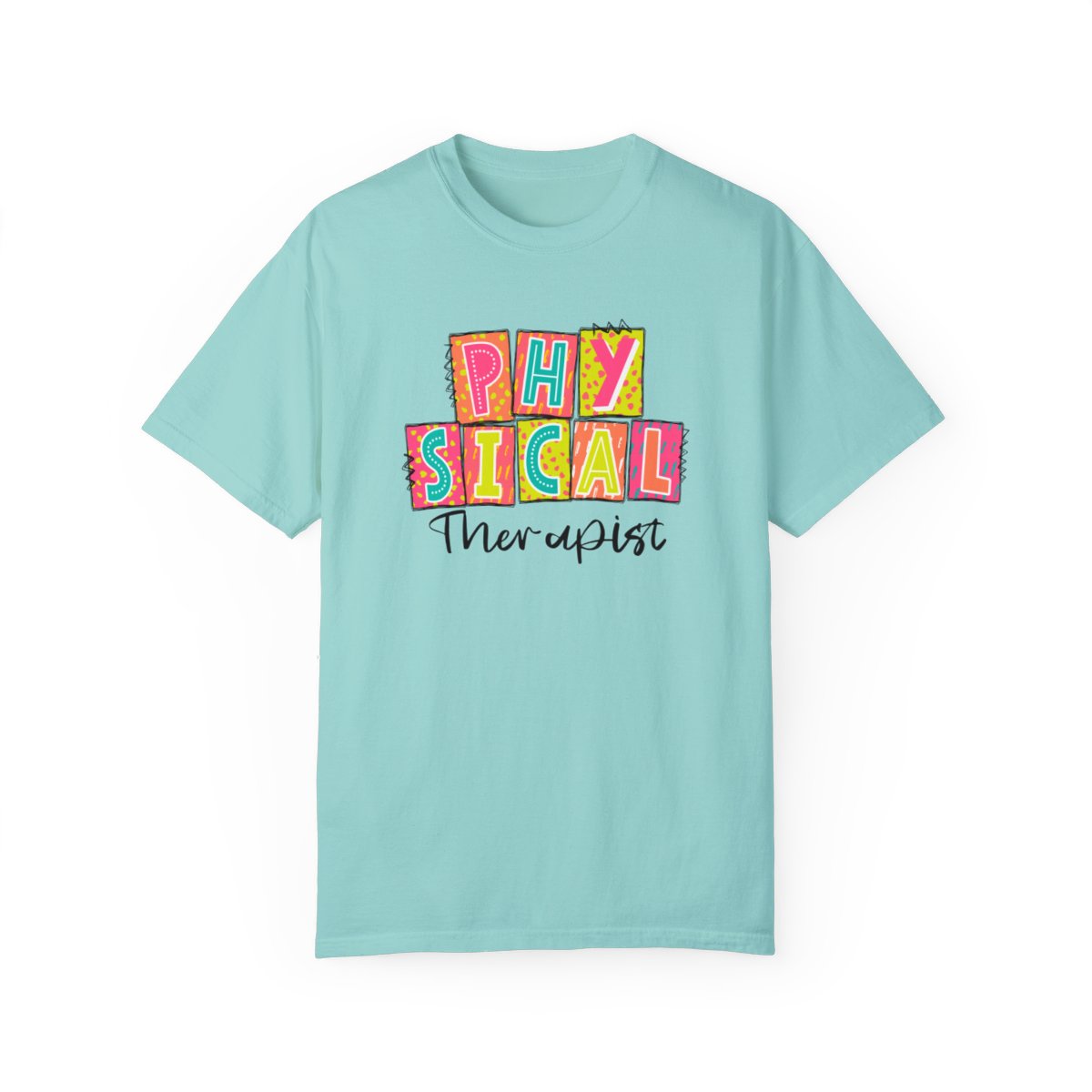 Physical Therapist Neon Blocks Short Sleeve Tee