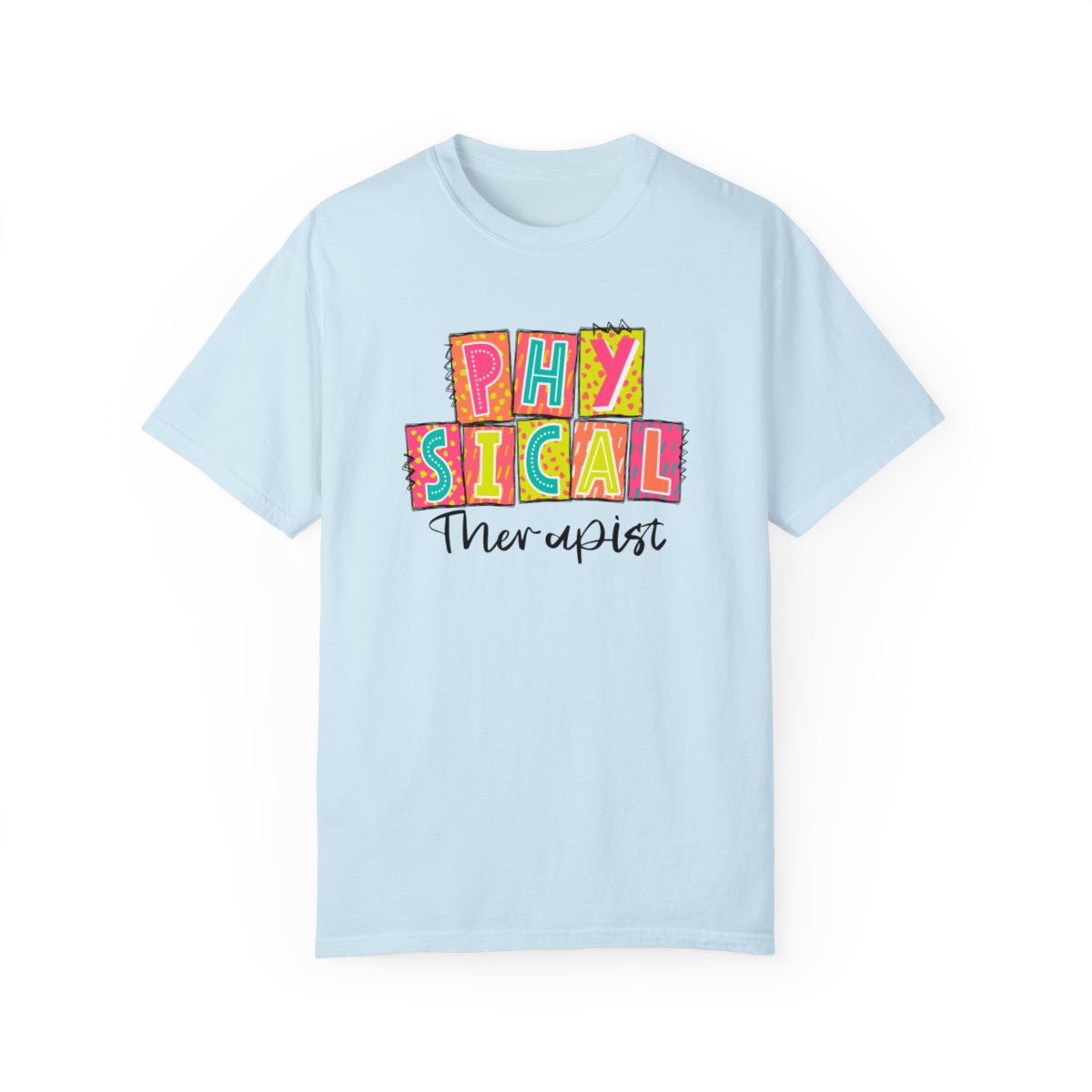 Physical Therapist Neon Blocks Short Sleeve Tee