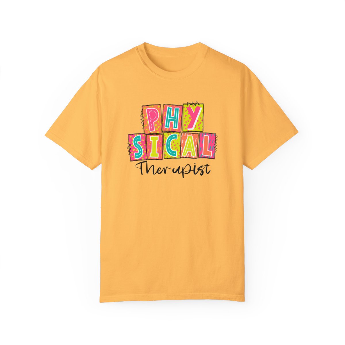 Physical Therapist Neon Blocks Short Sleeve Tee