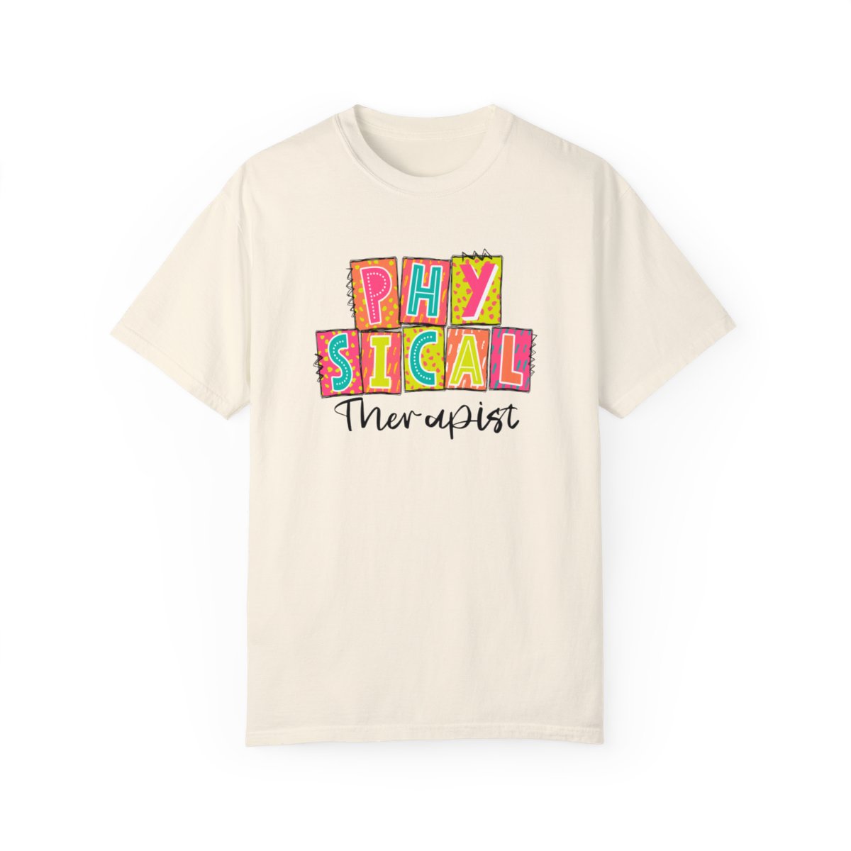 Physical Therapist Neon Blocks Short Sleeve Tee