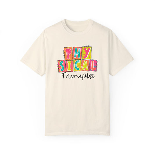 Physical Therapist Neon Blocks Short Sleeve Tee