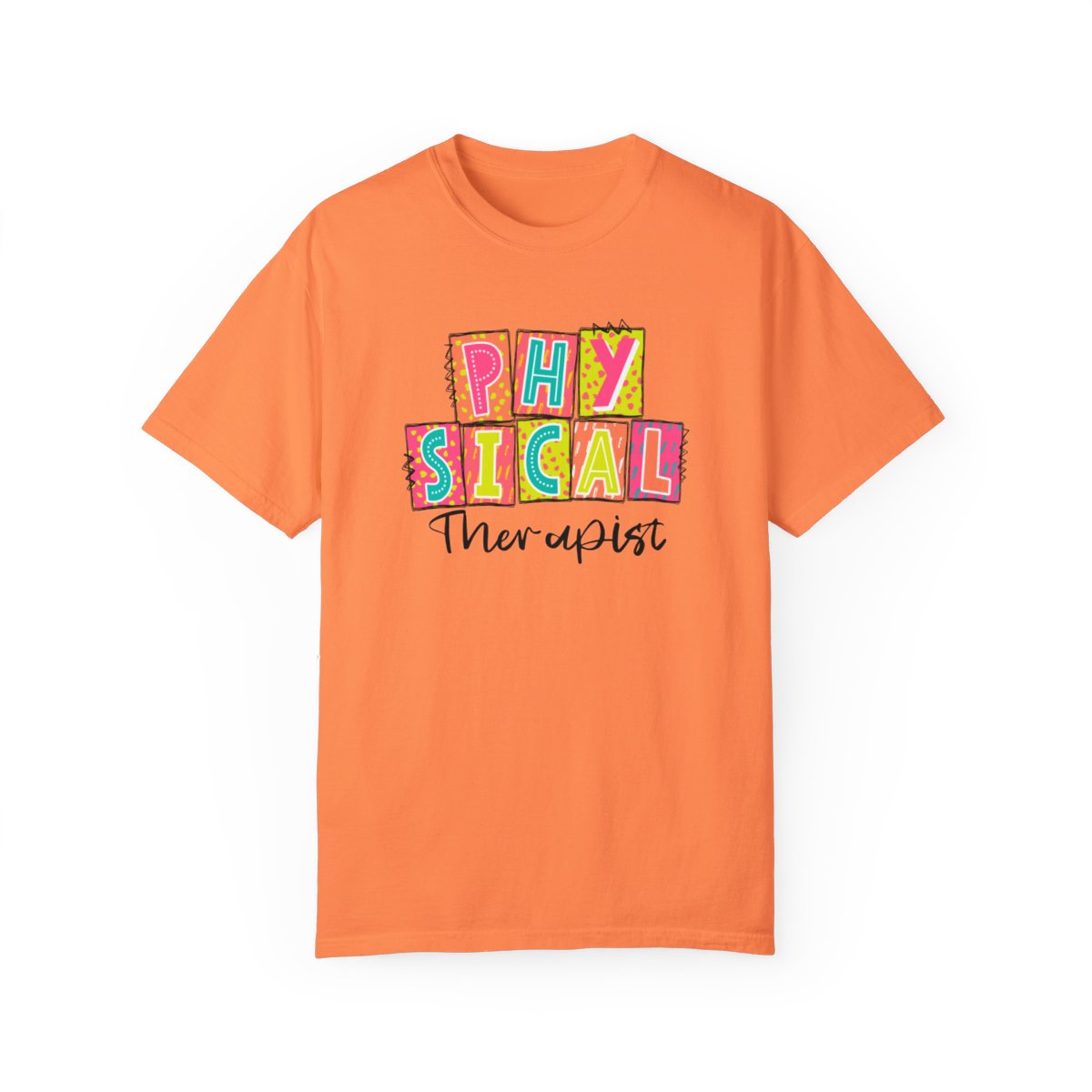 Physical Therapist Neon Blocks Short Sleeve Tee