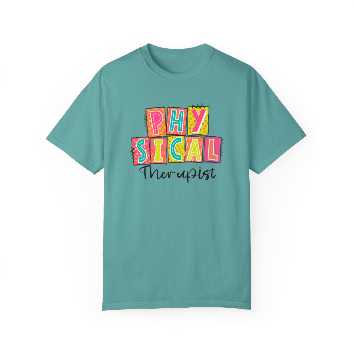 Physical Therapist Neon Blocks Short Sleeve Tee