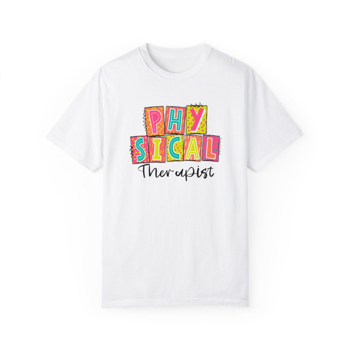 Physical Therapist Neon Blocks Short Sleeve Tee