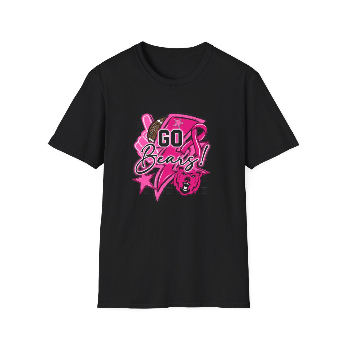 Pink Out Go Bears Football Short Sleeve Tee