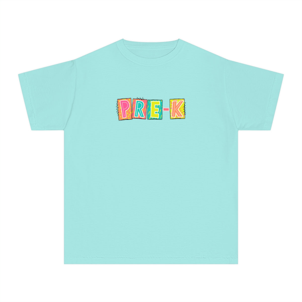 Pre-K Neon Blocks Youth Short Sleeve Tee