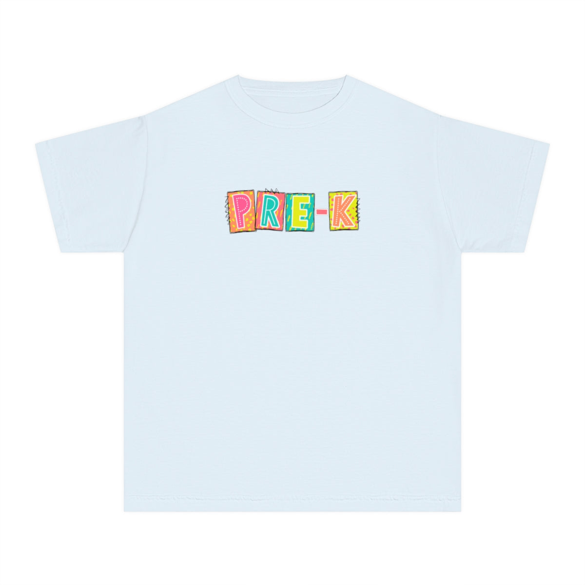 Pre-K Neon Blocks Youth Short Sleeve Tee