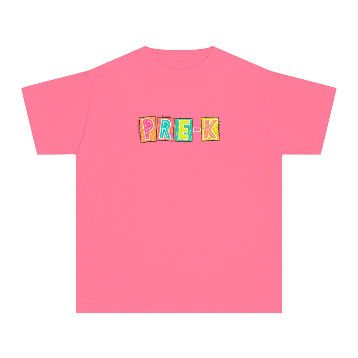 Pre-K Neon Blocks Youth Short Sleeve Tee