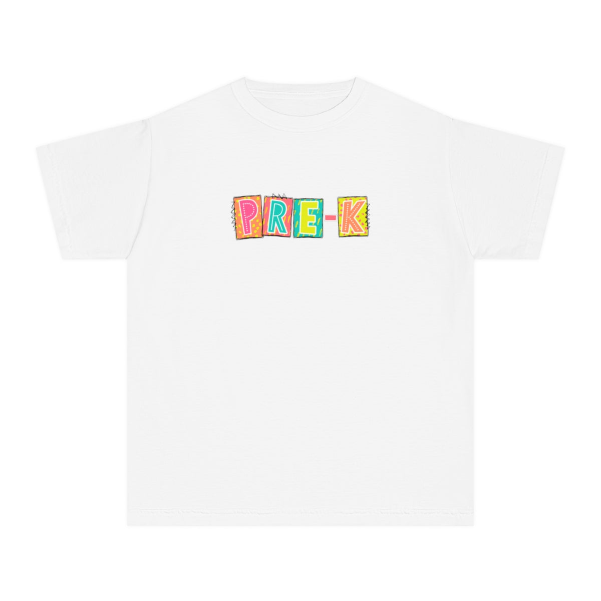 Pre-K Neon Blocks Youth Short Sleeve Tee