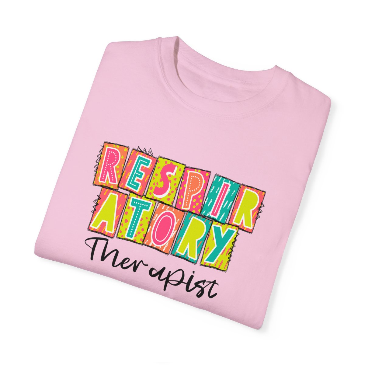 Respiratory Therapist Neon Blocks Short Sleeve Tee