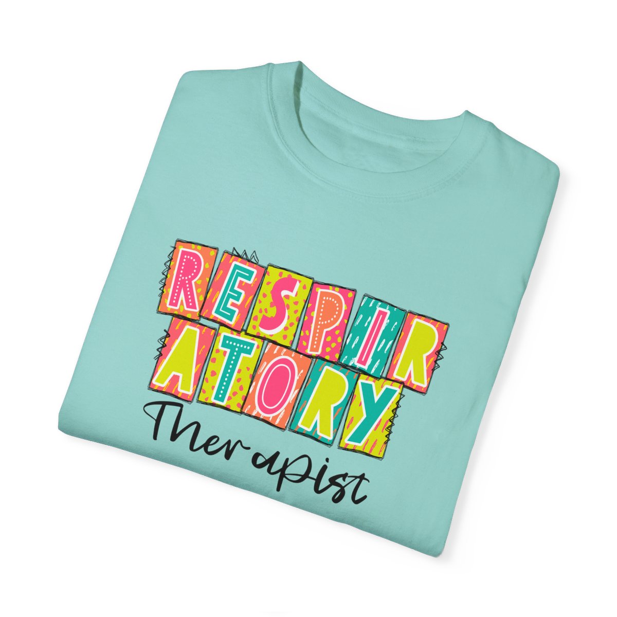 Respiratory Therapist Neon Blocks Short Sleeve Tee