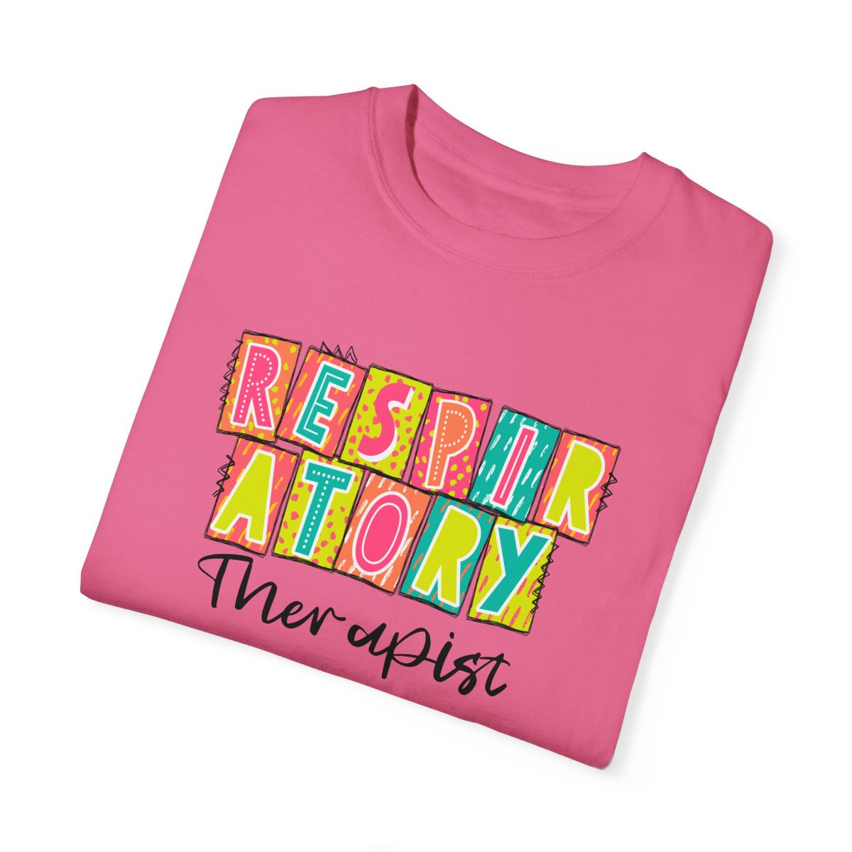 Respiratory Therapist Neon Blocks Short Sleeve Tee