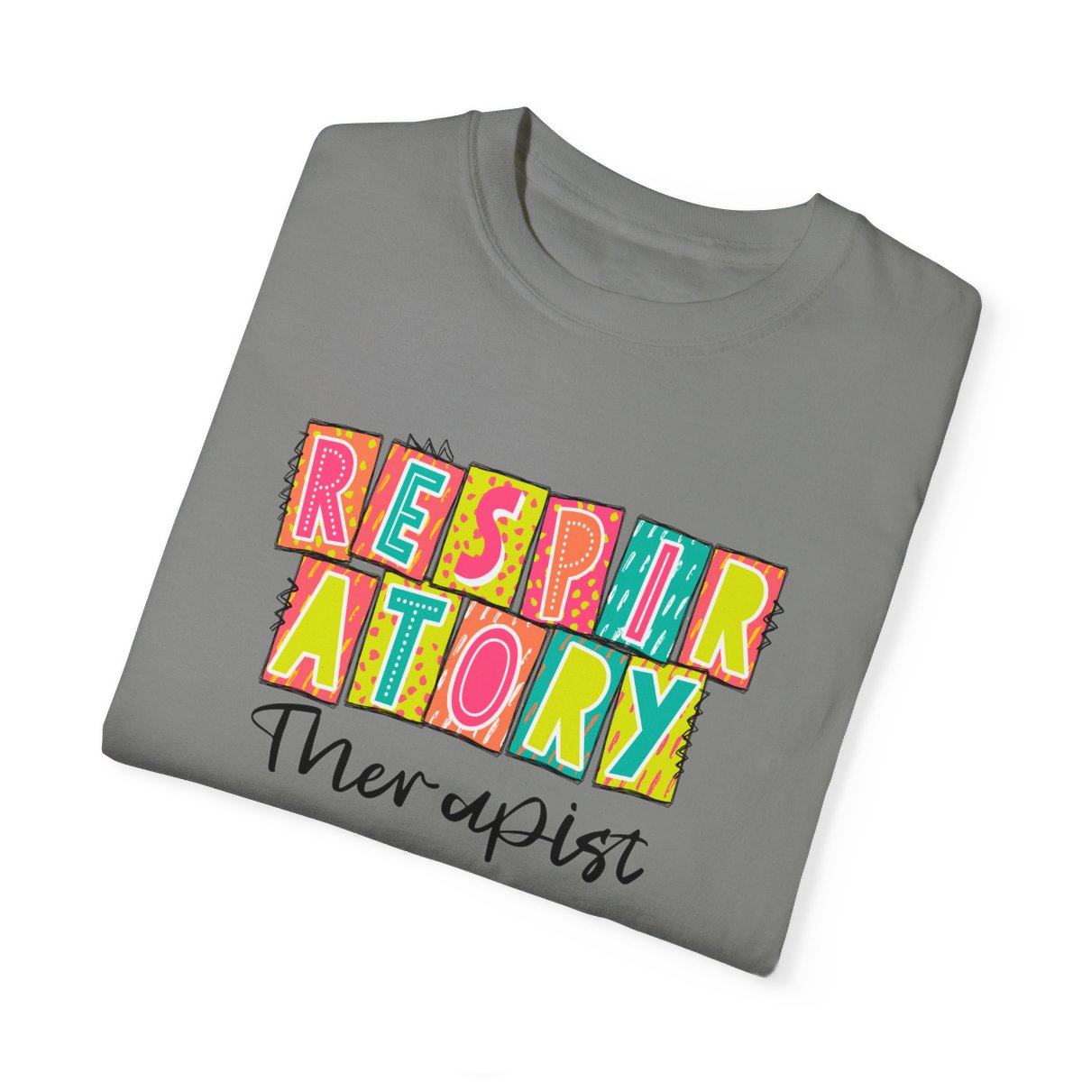 Respiratory Therapist Neon Blocks Short Sleeve Tee