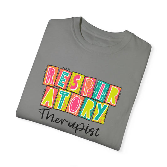 Respiratory Therapist Neon Blocks Short Sleeve Tee