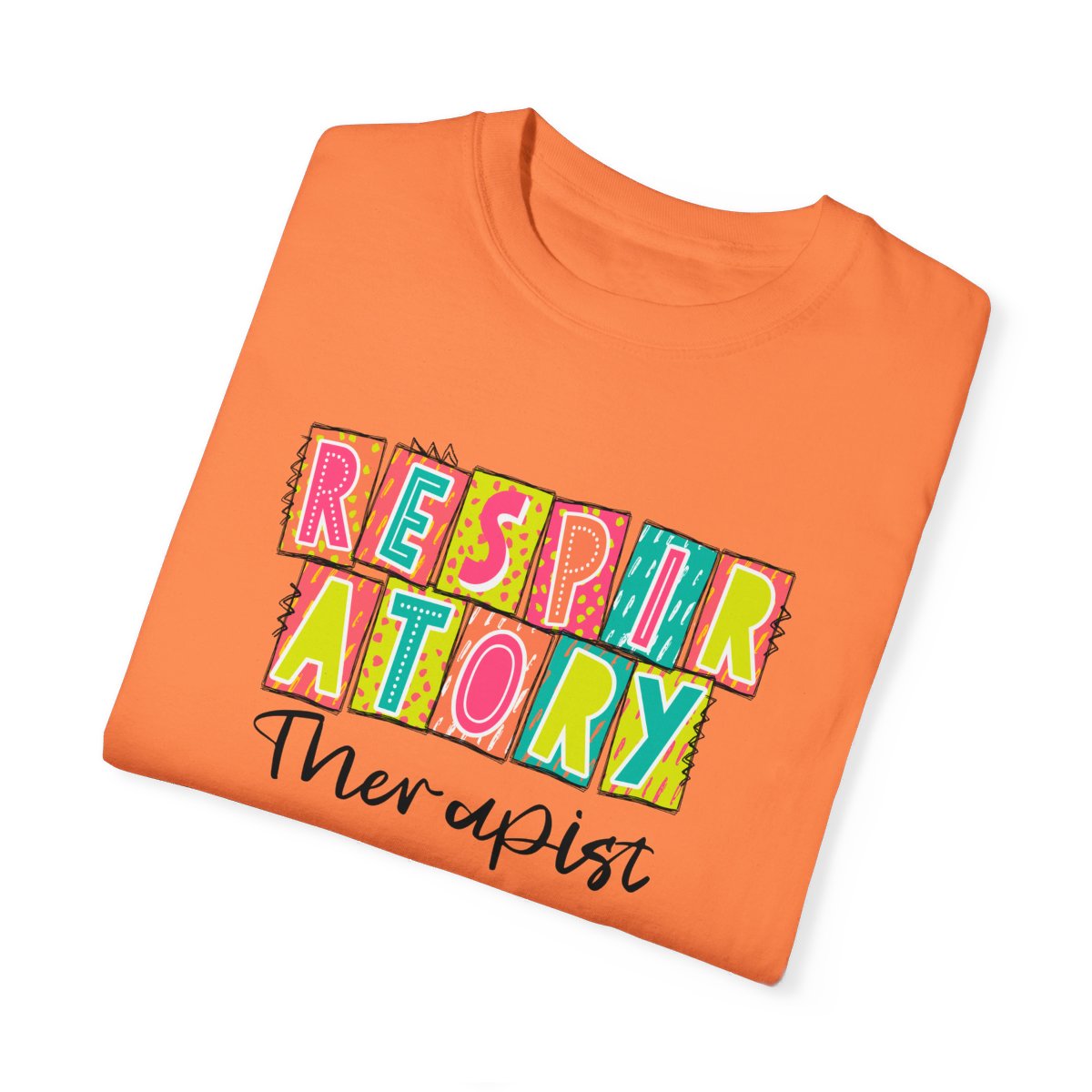 Respiratory Therapist Neon Blocks Short Sleeve Tee