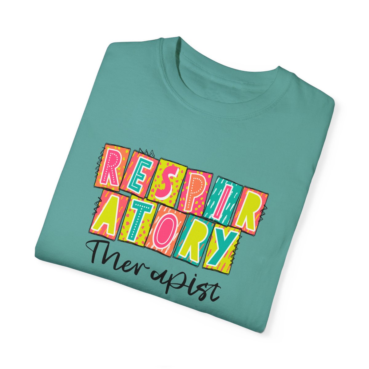 Respiratory Therapist Neon Blocks Short Sleeve Tee