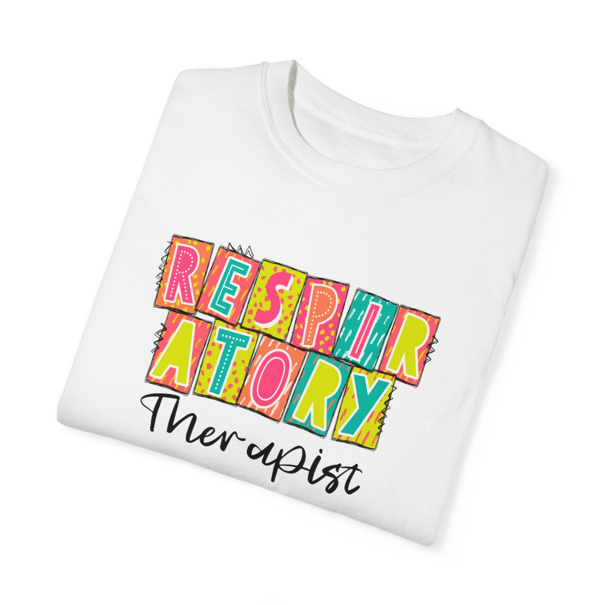Respiratory Therapist Neon Blocks Short Sleeve Tee