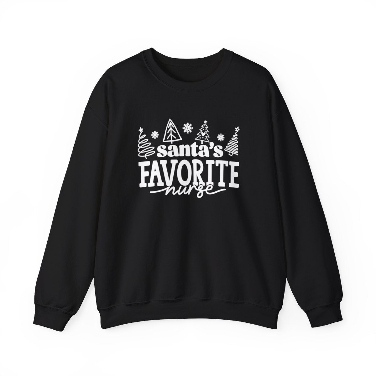 Santas Favorite Nurse Long Sleeve Sweatshirt