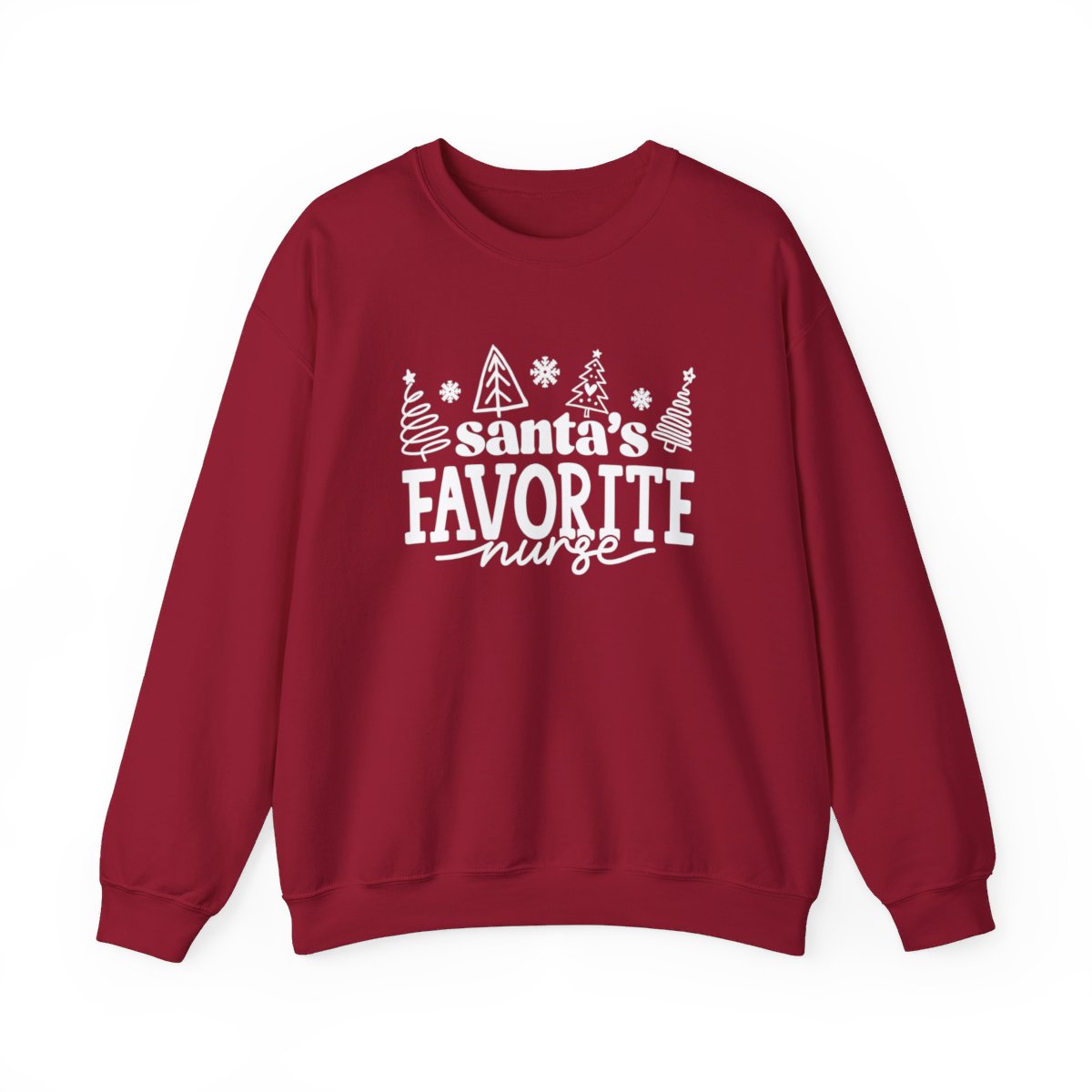 Santas Favorite Nurse Long Sleeve Sweatshirt
