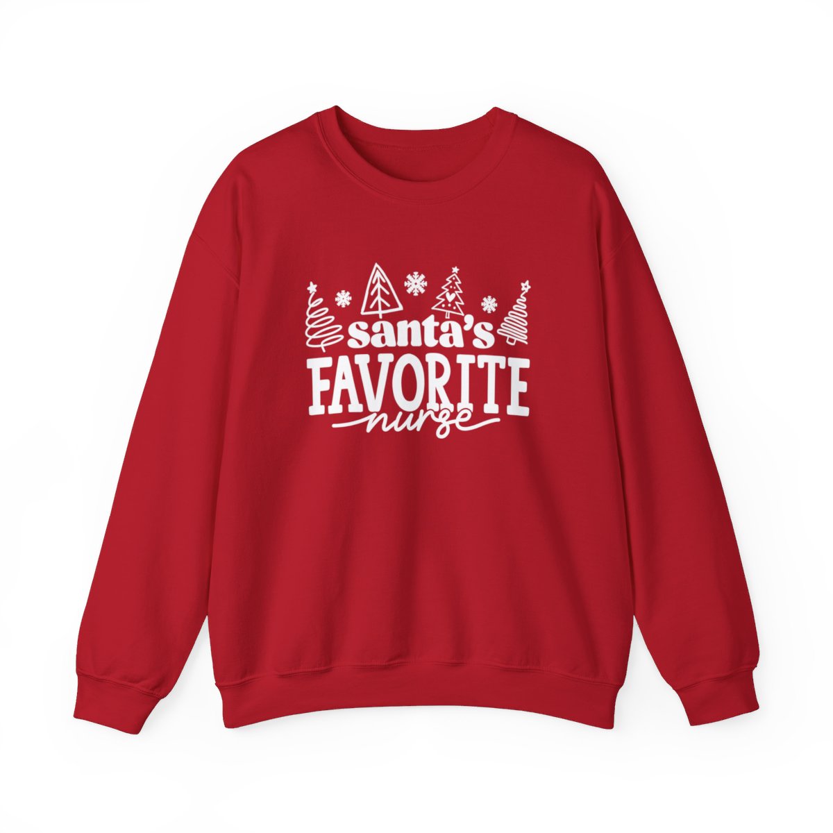 Santas Favorite Nurse Long Sleeve Sweatshirt