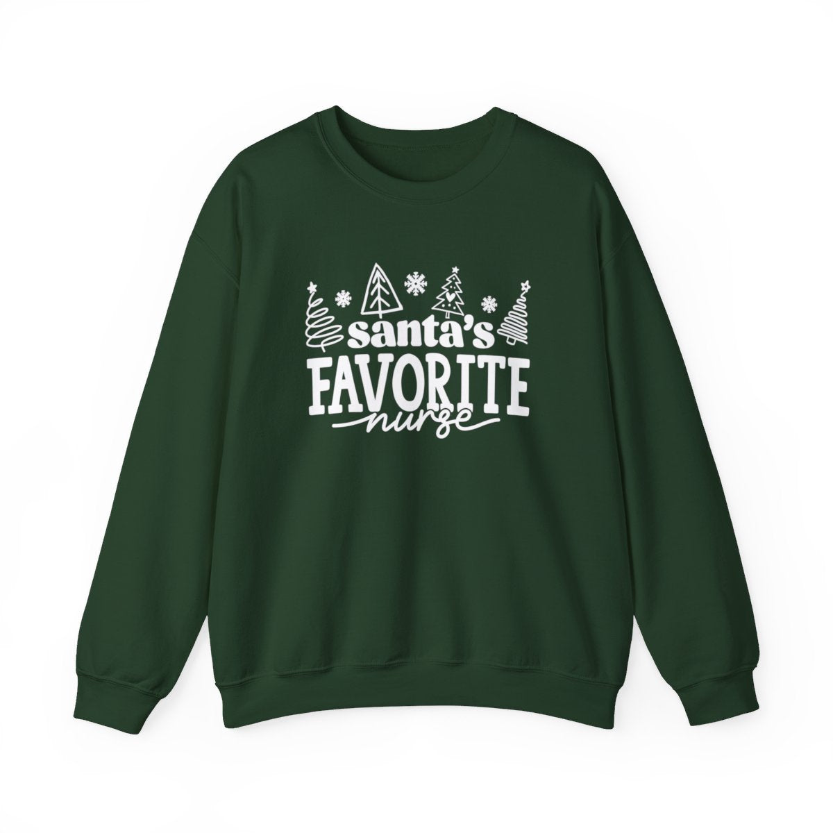 Santas Favorite Nurse Long Sleeve Sweatshirt