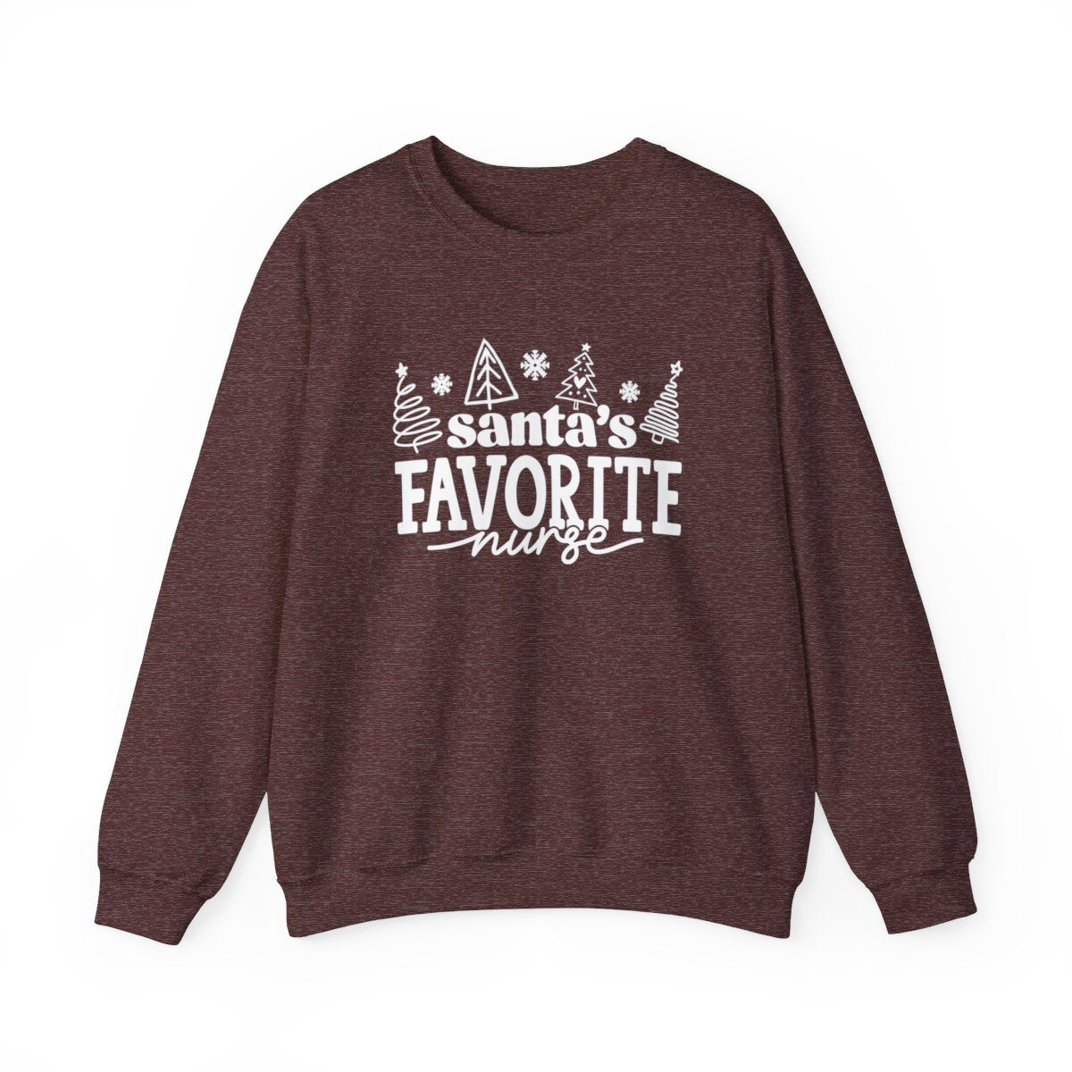 Santas Favorite Nurse Long Sleeve Sweatshirt