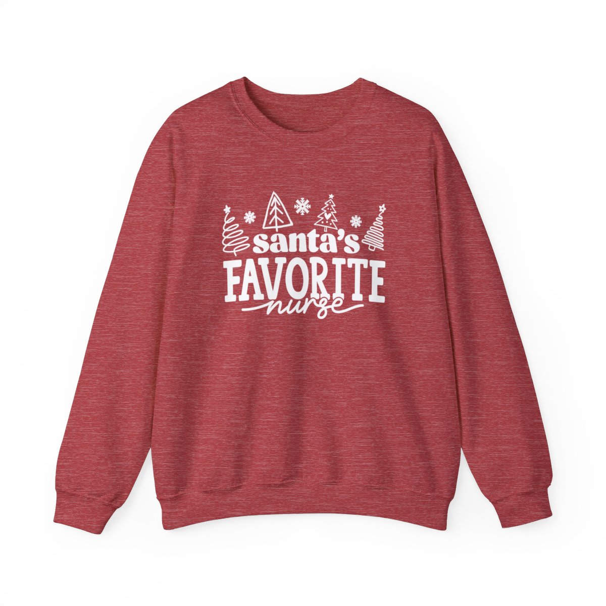 Santas Favorite Nurse Long Sleeve Sweatshirt