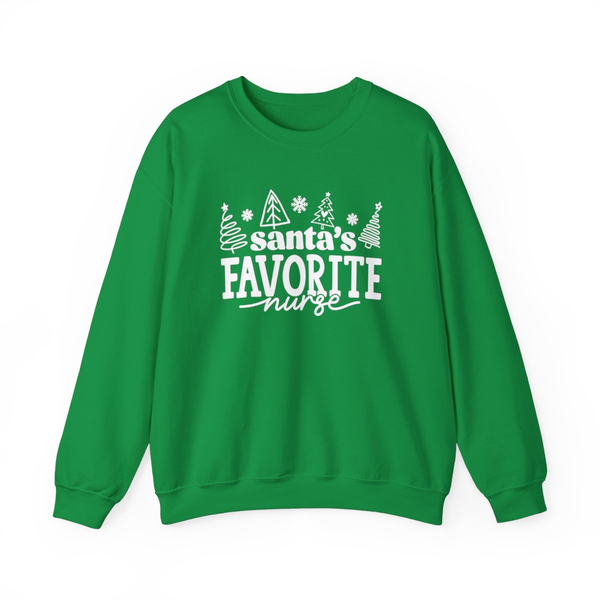 Santas Favorite Nurse Long Sleeve Sweatshirt