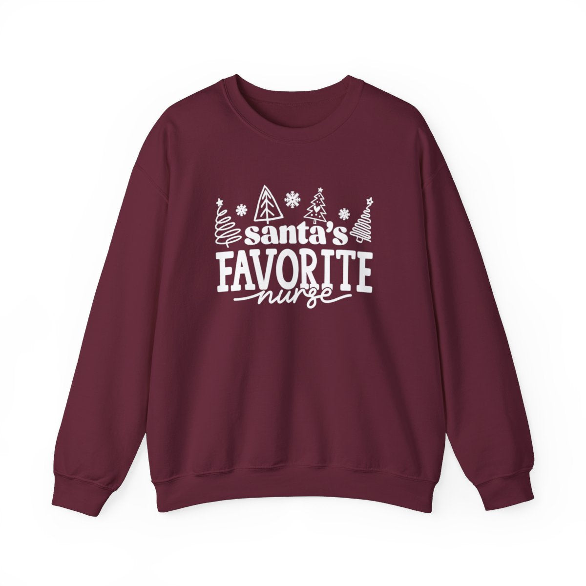 Santas Favorite Nurse Long Sleeve Sweatshirt