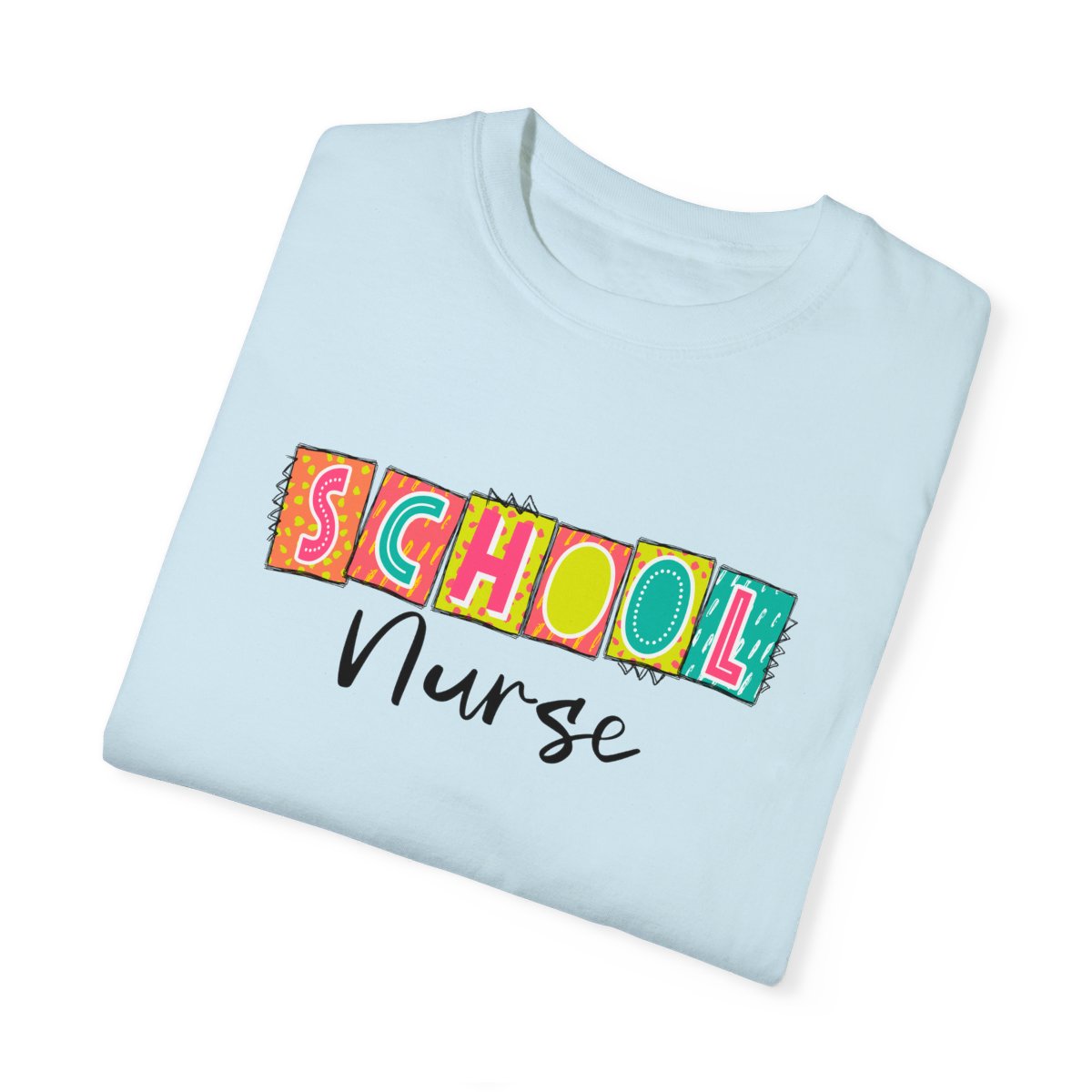 School Nurse Neon Blocks Short Sleeve Tee
