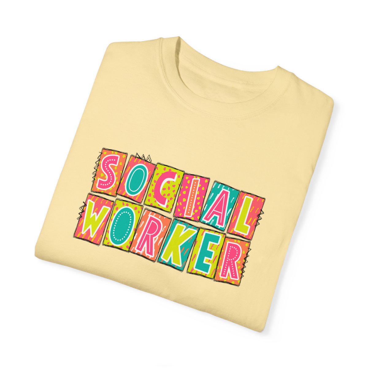 Social Worker Neon Blocks Short Sleeve Tee