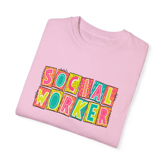 Social Worker Neon Blocks Short Sleeve Tee