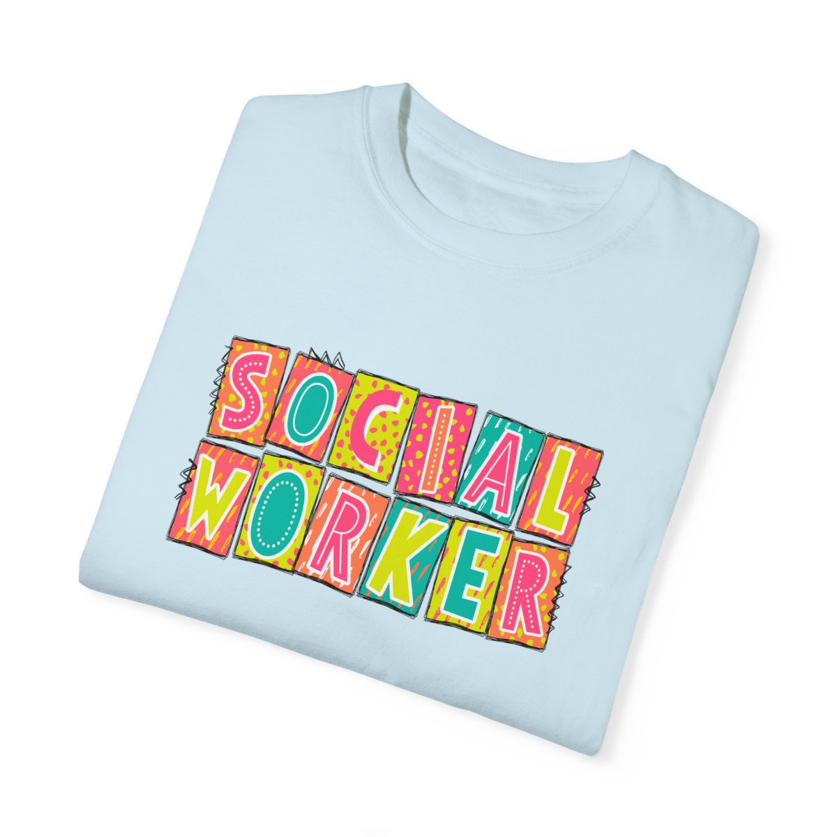 Social Worker Neon Blocks Short Sleeve Tee