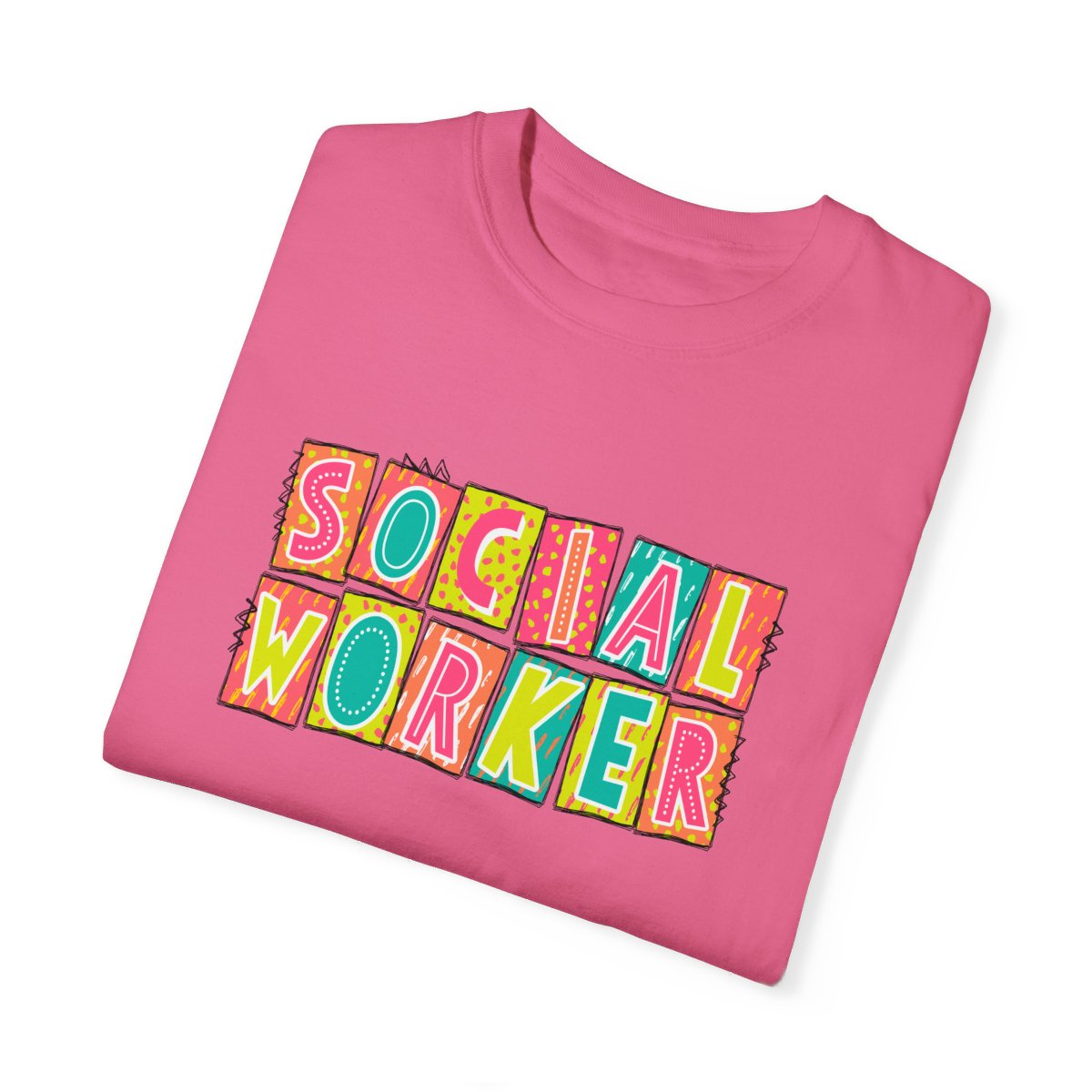 Social Worker Neon Blocks Short Sleeve Tee
