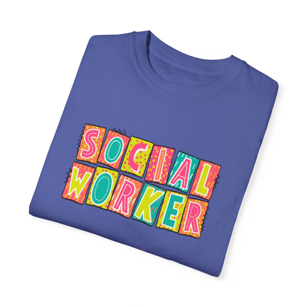 Social Worker Neon Blocks Short Sleeve Tee
