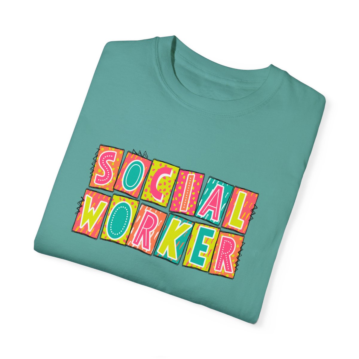 Social Worker Neon Blocks Short Sleeve Tee
