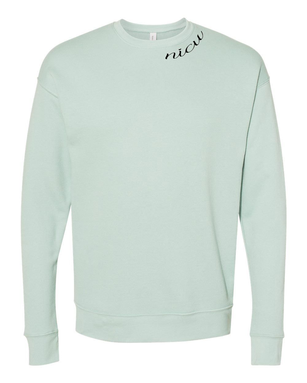 NICU Collar Black Script Long Sleeve Sweatshirt