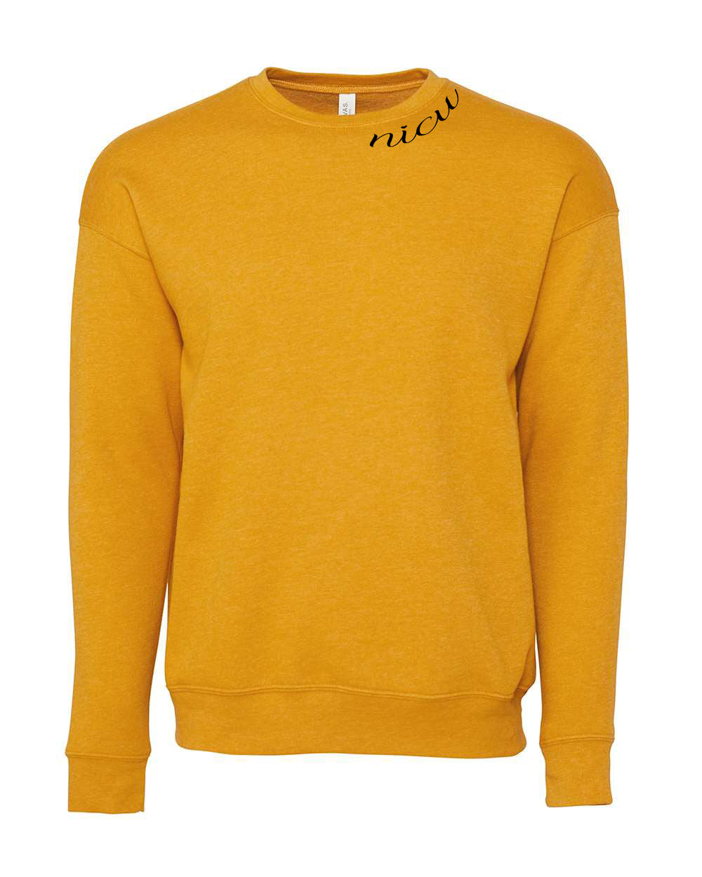 NICU Collar Black Script Long Sleeve Sweatshirt