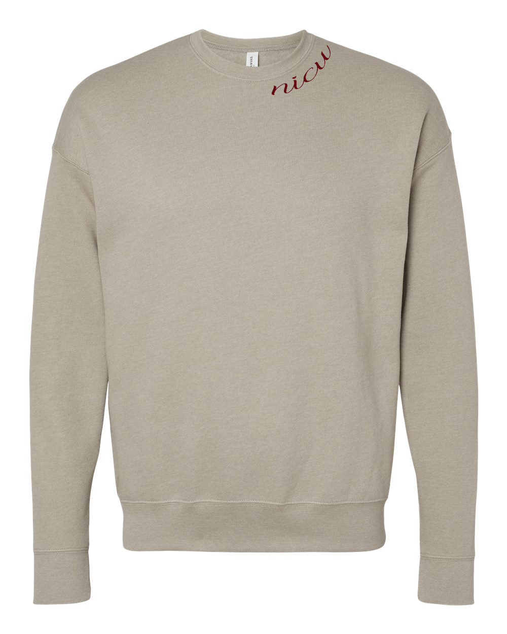 NICU Collar Rosewood Script Long Sleeve Sweatshirt
