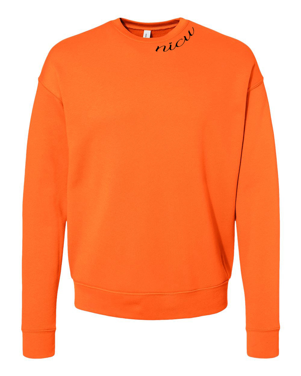 NICU Collar Black Script Long Sleeve Sweatshirt