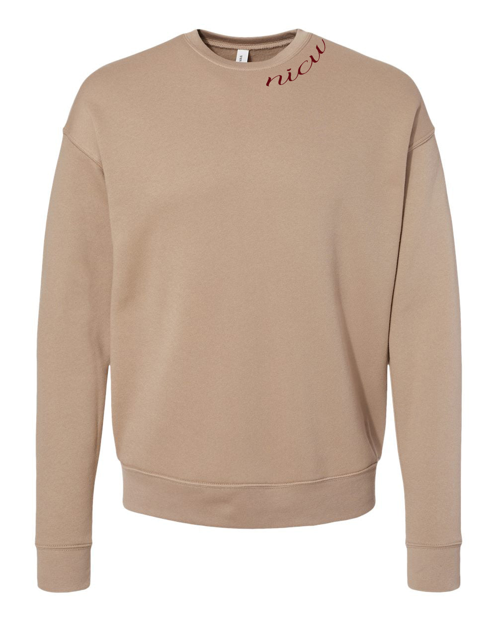 NICU Collar Rosewood Script Long Sleeve Sweatshirt