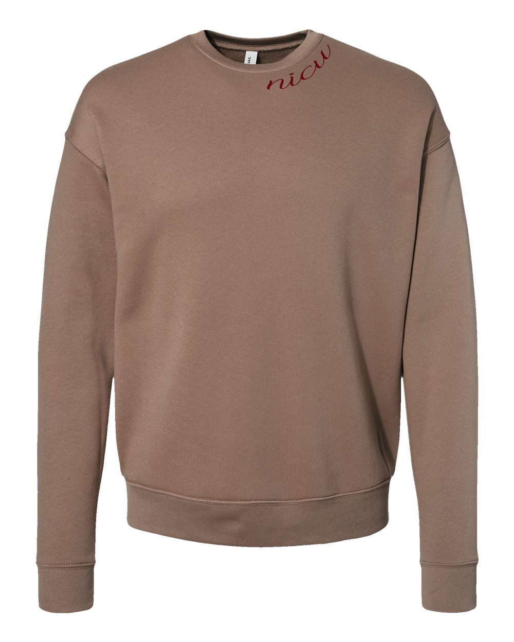 NICU Collar Rosewood Script Long Sleeve Sweatshirt