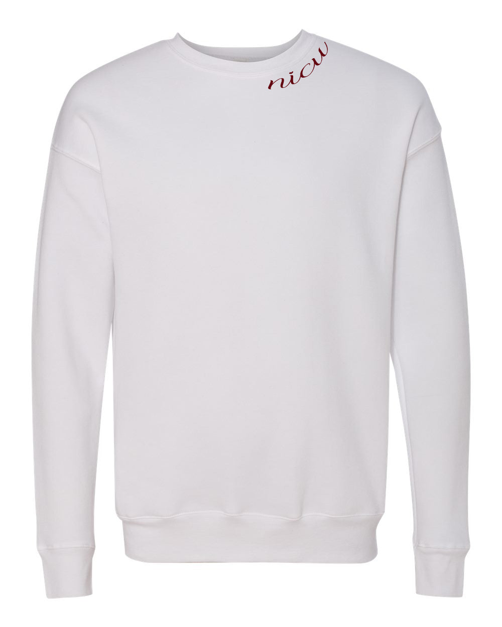 NICU Collar Rosewood Script Long Sleeve Sweatshirt