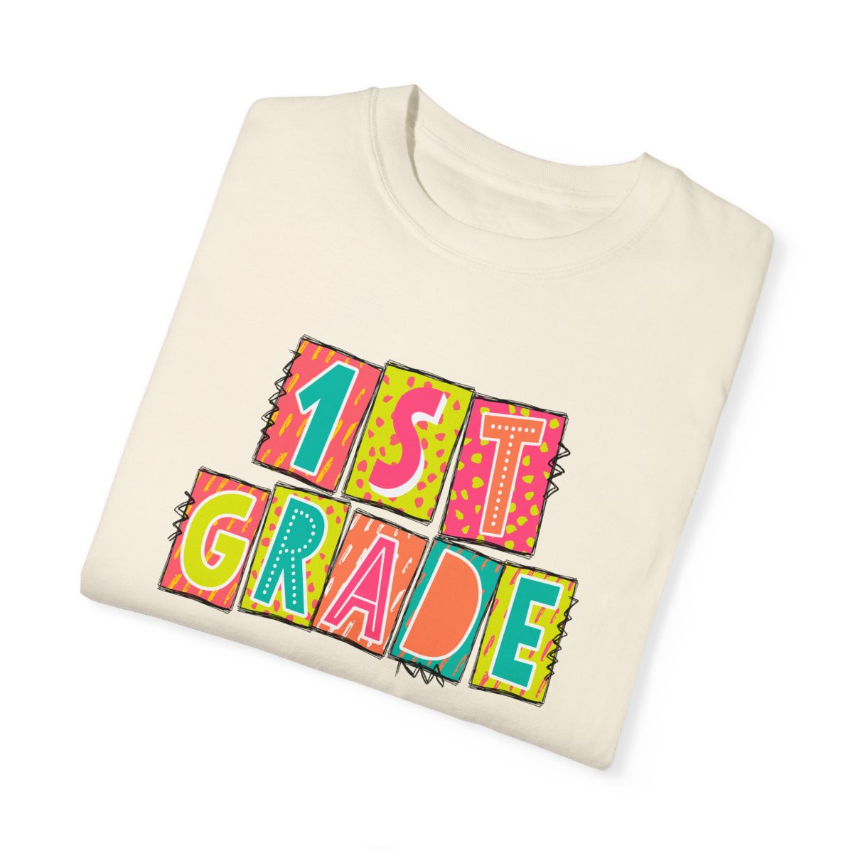 1st Grade Neon Blocks Short Sleeve Tee