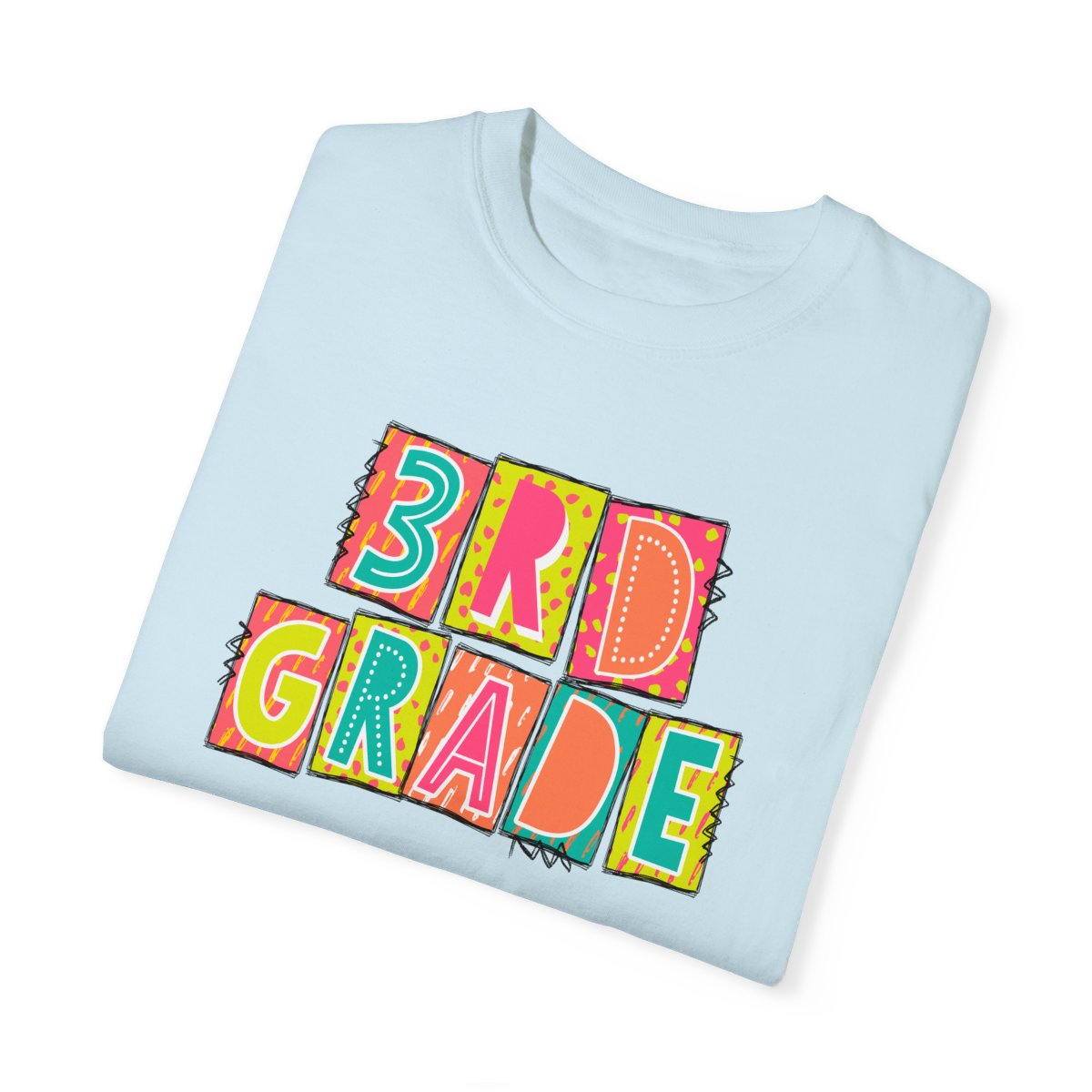 3rd Grade Neon Blocks Short Sleeve Tee