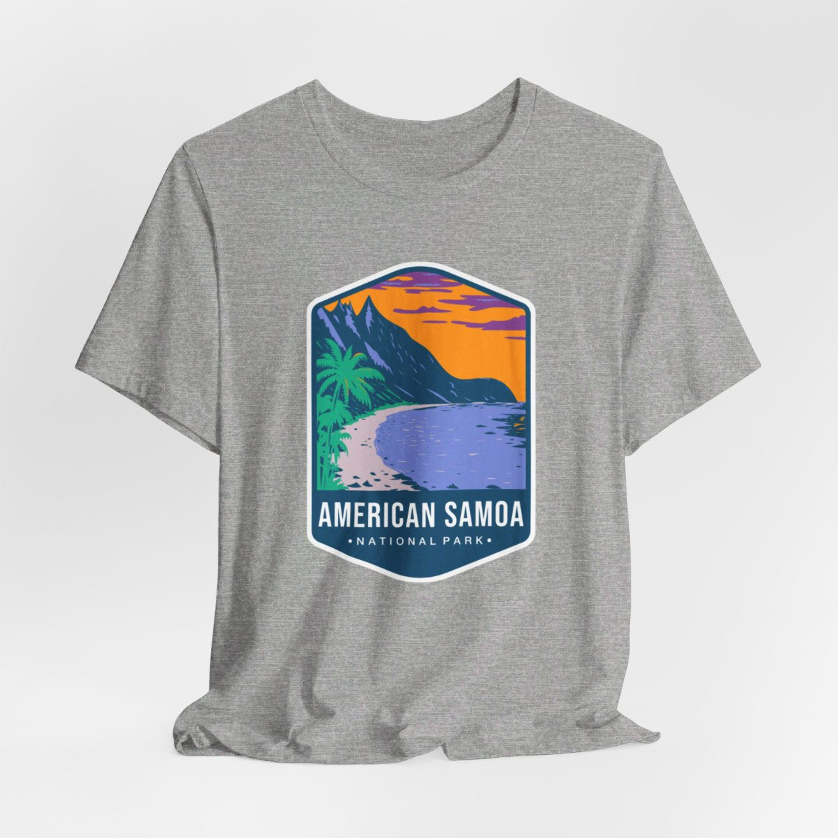 American Samoa National Park Color Badge 01 Short Sleeve Tee