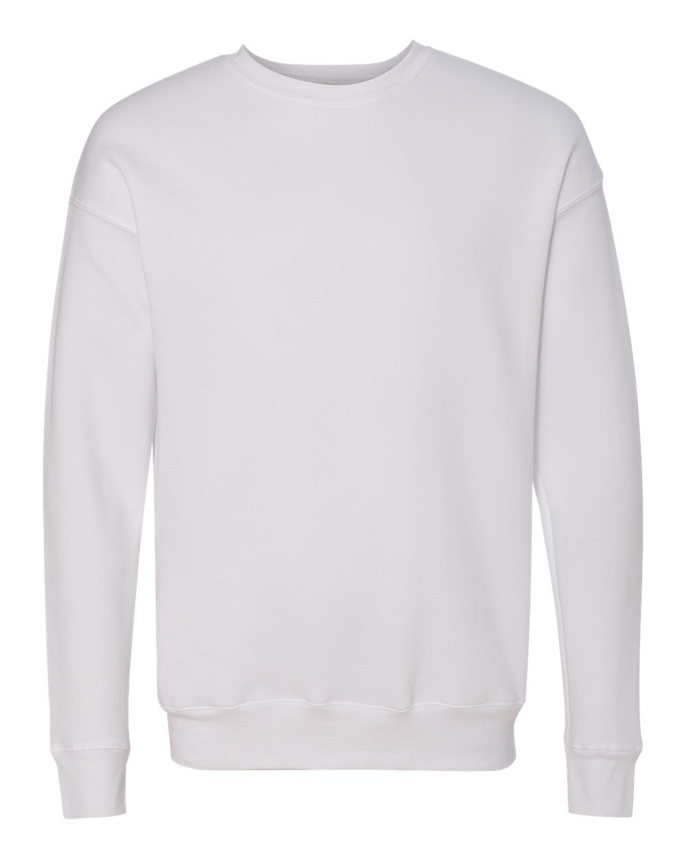 Bella Canvas 3945 (White) - Sponge Fleece Drop Shoulder Crewneck Sweatshirt