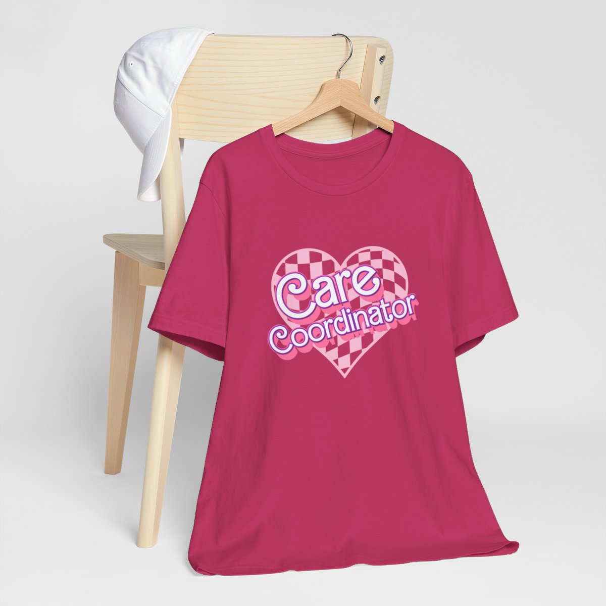 Care Coordinator Checkered Heart Short Sleeve Tee