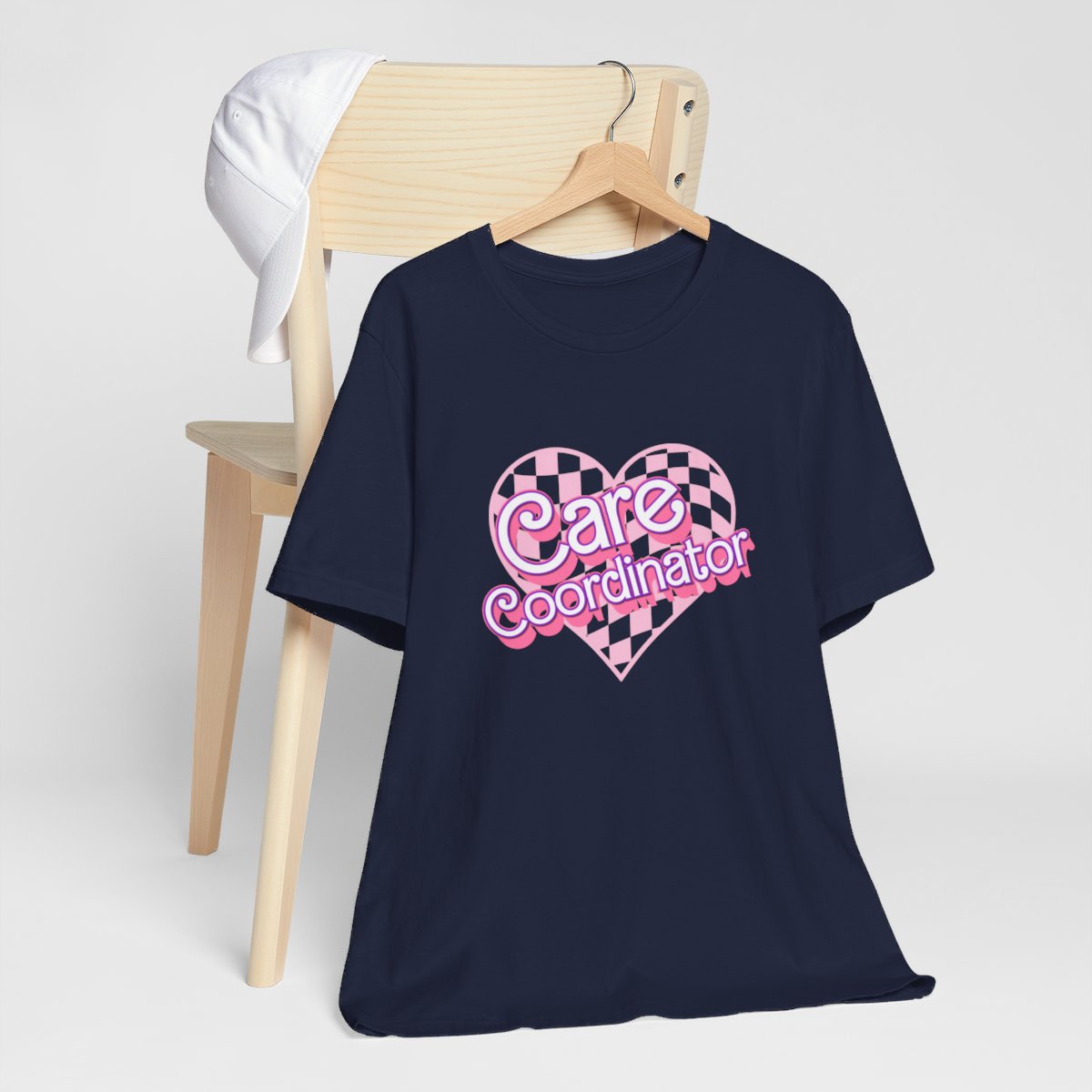Care Coordinator Checkered Heart Short Sleeve Tee
