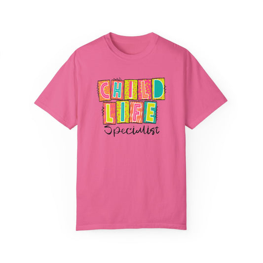 Child Life Specialist Neon Blocks Short Sleeve Tee